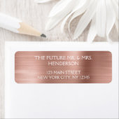 Roos Gold - Blush roze moderne bruiloft Etiket (Insitu)