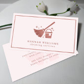 Roos Gold & Blush roze reinigingsservices Visitekaartje