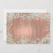 Roos Gold Blush Roze Wit Baby's Breath Bridal Kaart (Achterkant)