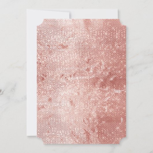 Roos Gold Blush Roze Zebra Kaart (Achterkant)