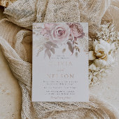 Roos Gold Blush Rozen Dusty Roos Gold Wedding Folie Uitnodiging