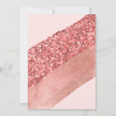 Roos Gold, Blush & Sequin Vrijgezellenfeest Kaart (Achterkant)