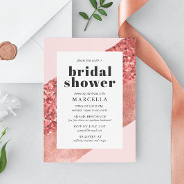 Roos Gold, Blush & Sequin Vrijgezellenfeest Kaart