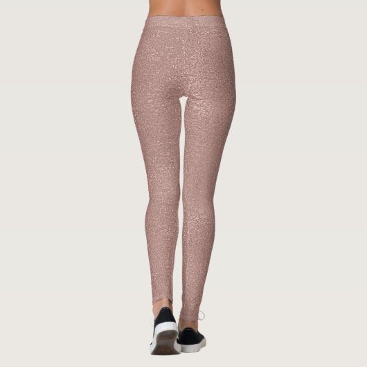 Roos Gold Blush Sequins Metallic Glitter Leggings (Achterkant)