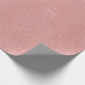 Roos Gold Blush Shimmer Metallic Pink Glitter Cadeaupapier (Hoek)