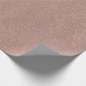 Roos Gold Blush Shimmer Metallic Pink Glitter Cadeaupapier (Hoek)