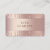 Roos Gold Blush Shiny Glitter Drift Visitekaartje (Achterkant)