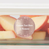 Roos Gold Blush Sparkle Drift Aangepaste tekstlabe Labels (Aangebracht)