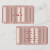 Roos Gold Blush Sparkle Drivers - luxe elegant Visitekaartje (Voorkant / Achterkant)