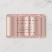 Roos Gold Blush Sparkle Drivers - luxe elegant Visitekaartje (Achterkant)