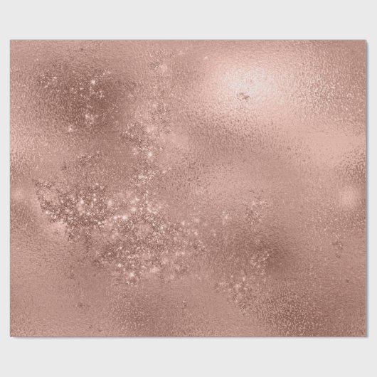 Roos Gold Blush Sparkly Glitter Powder Abstract Cadeaupapier (Vlak)