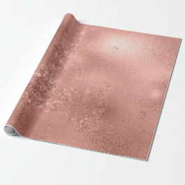 Roos Gold Blush Sparkly Glitter Powder Abstract Cadeaupapier
