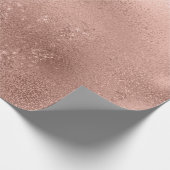 Roos Gold Blush Sparkly Glitter Powder Abstract Cadeaupapier (Hoek)