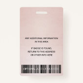 ROOS GOLD BLUSH STEEL GRAY VIP-TOEGANGSPASSEN VOOR BADGE (Achterkant)