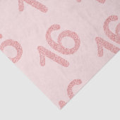 Roos Gold Blush Sweet 16 Birthday Party Glitter Tissuepapier (Detail)