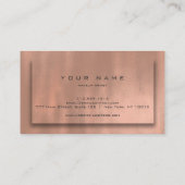 Roos Gold Blush Typografie Makeup Artist 3D Visitekaartje (Achterkant)