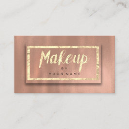 Roos Gold Blush Typografie Makeup Artist 3D Visitekaartje
