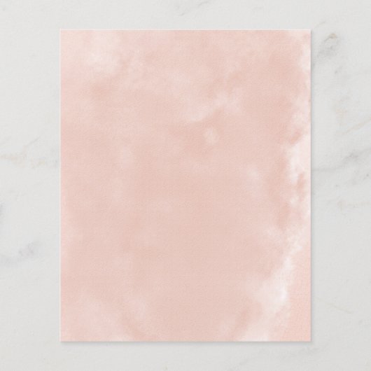 Roos Gold Blush-uitgang 70th Birthday Budget Invit (Achterkant)