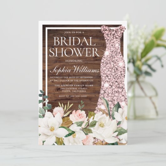 Roos Gold Blush White Border Rustige Vrijgezellenf Kaart (Staand voorkant)