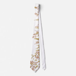 Roos Gold Blush White Waterverf Stropdas