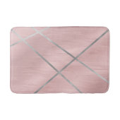 Roos Gold Blushing Pink & Silver Lines Badmat (Voorkant)