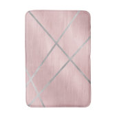 Roos Gold Blushing Pink & Silver Lines Badmat (Voorkant Verticaal)