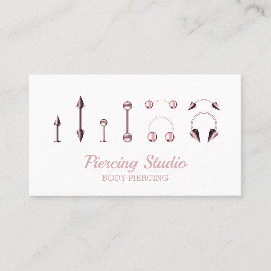 Roos Gold Body Piercing Studio Visitekaartje (Voorkant)