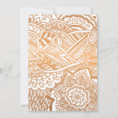 Roos Gold Bohemian Pattern Graduparty Kaart (Achterkant)