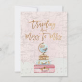 Roos Gold Boho die Miss naar Mrs Vrijgezellenfeest Kaart (Achterkant)