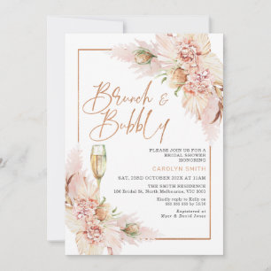 Roos Gold Boho Dry Floral Vrijgezellenfeest Kaart