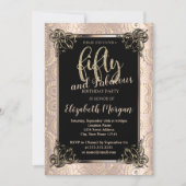 Roos Gold Border Gold Mandala 50e verjaardag Kaart (Voorkant)