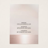 Roos Gold Border Jewelry Earring Ketting Display Visitekaartje (Achterkant)