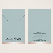 Roos Gold Border Jewelry Earring Ketting Display Visitekaartje (Voorkant /achterkant)