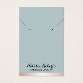 Roos Gold Border Jewelry Earring Ketting Display Visitekaartje (Voorkant)