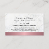 Roos Gold Border Marmer van de Notional Loan Signi Visitekaartje (Achterkant)