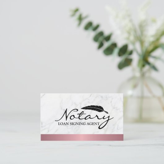 Roos Gold Border Marmer van de Notional Loan Signi Visitekaartje (Staand voorkant)