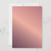 Roos Gold Border White Islamic Muslim Wedding Kaart (Achterkant)