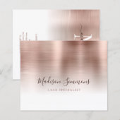 Roos Gold Bored Metal Monogram Stijlvol Manuscript (Voorkant / Achterkant)