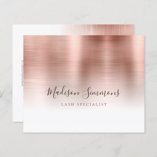 Roos Gold Bored Metal Monogram Stijlvol Manuscript (Voorkant / Achterkant)