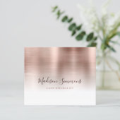 Roos Gold Bored Metal Monogram Stijlvol Manuscript (Staand voorkant)