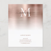 Roos Gold Bored Metal Monogram Stijlvol Manuscript (Achterkant)