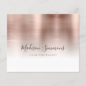 Roos Gold Bored Metal Monogram Stijlvol Manuscript (Voorkant)