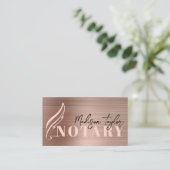 Roos Gold Borhed Metal Mobile Notional Loans Agent Visitekaartje (Staand voorkant)