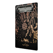 Roos Gold Botanical Doodle Pattern Handtekening Mini Klembord (Angled2)