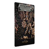 Roos Gold Botanical Doodle Pattern Handtekening Mini Klembord (Schuin)