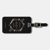 Roos Gold Botanisch | Het avontuur begint Citaat Bagagelabel (Voorkant horizontaal)