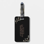 Roos Gold Botanisch | Het avontuur begint Citaat Bagagelabel (Achterkant verticaal)