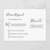 Roos Gold Bourgogne Sparkle RSVP Respons Uitnodiging Briefkaart (Achterkant)