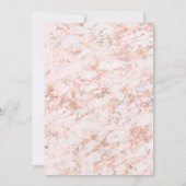 Roos Gold & Bourgondië Floral bruiloft uitnodiging (Achterkant)