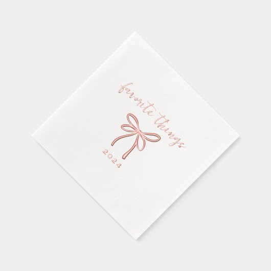 Roos Gold Bow & Script Folie Servetten (Rechts)
